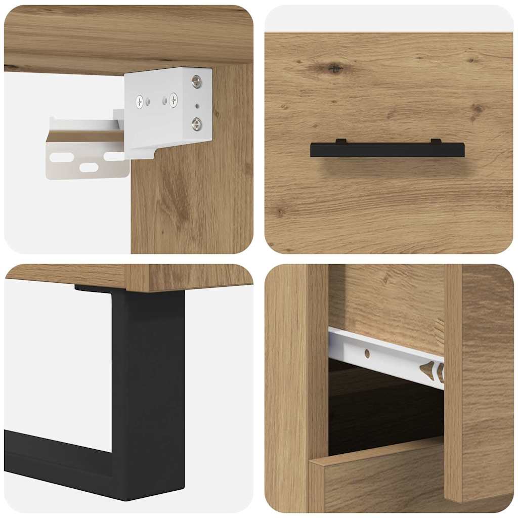 Skåp Artisan Ek 69,5 x 34 x 180 cm Konstruerat trä och glas