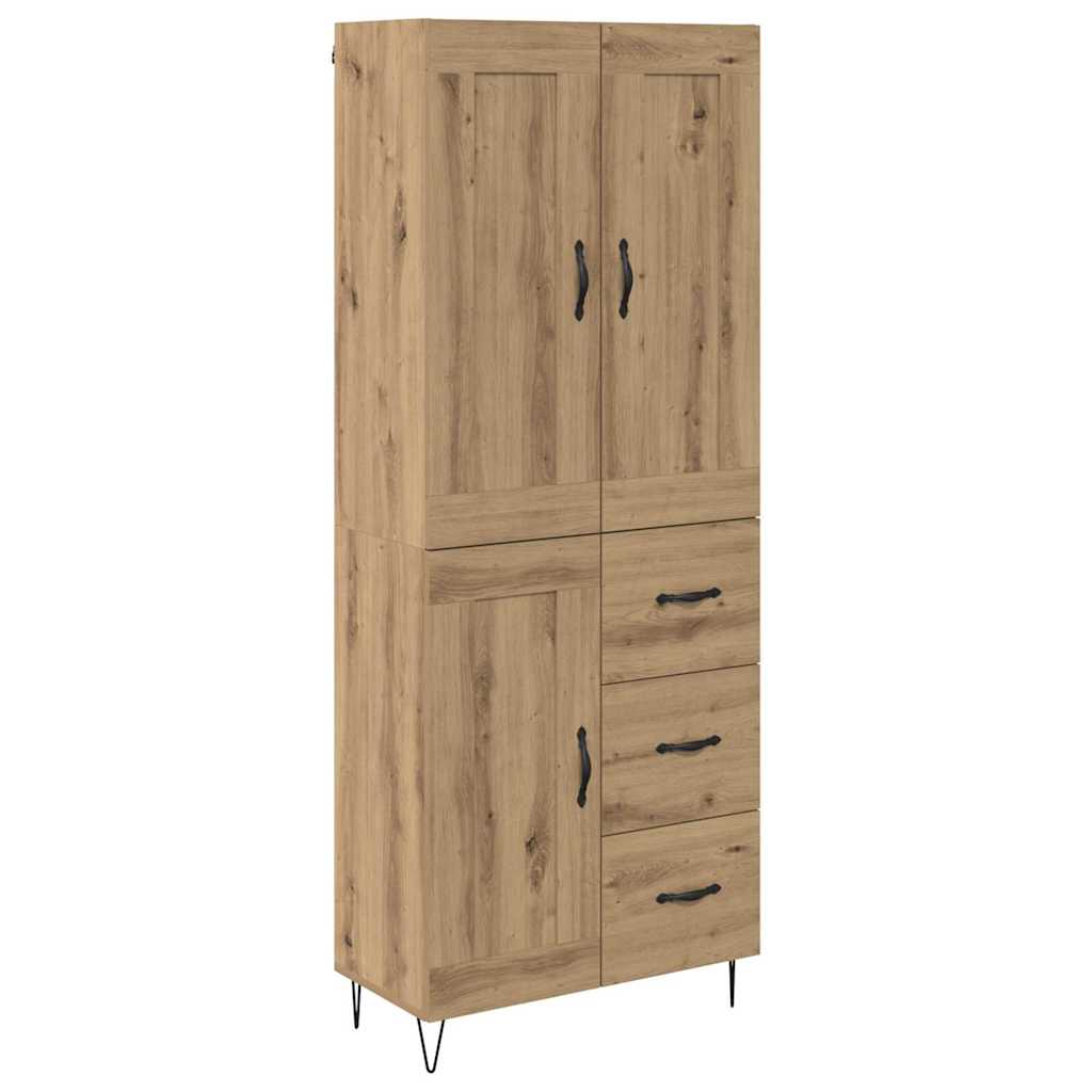 Skåp Artisan Ek med låda 69,5 x 34 x 180 cm
