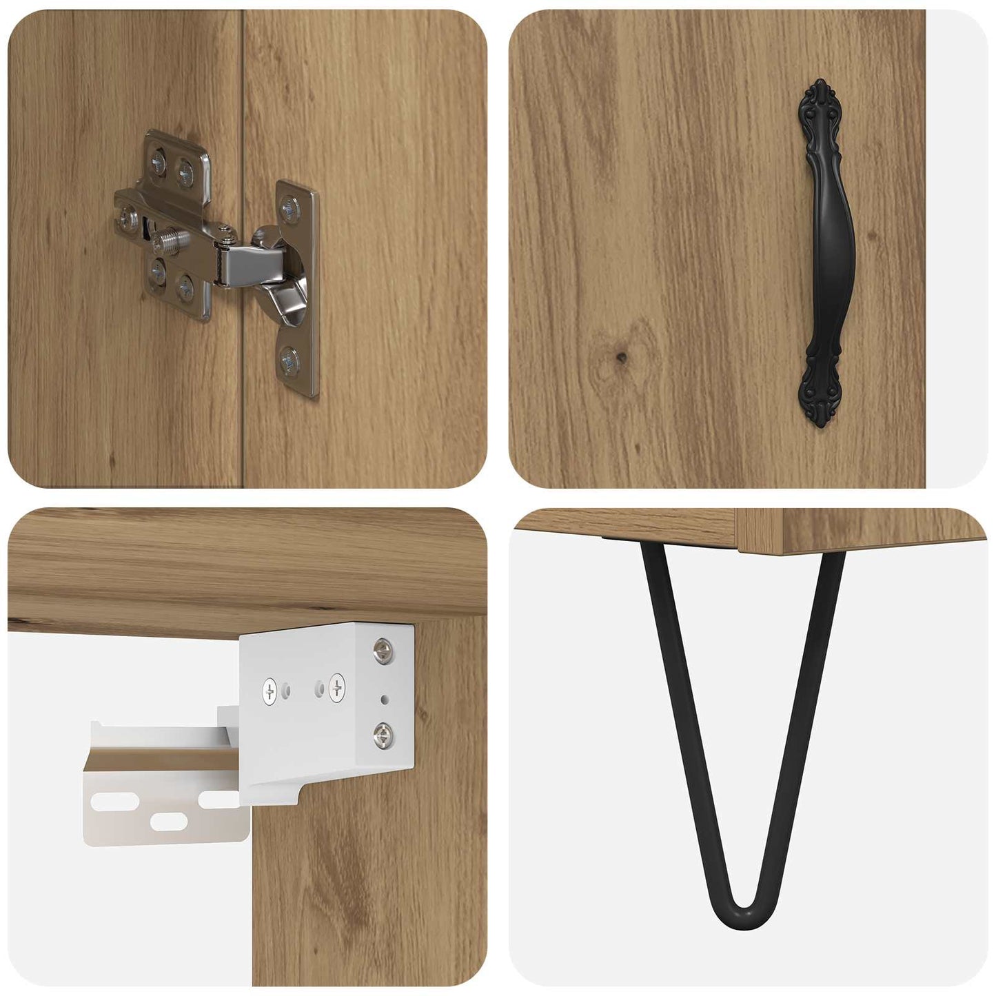 Skåp Artisan Ek 69,5 x 34 x 180 cm Konstruerat trä