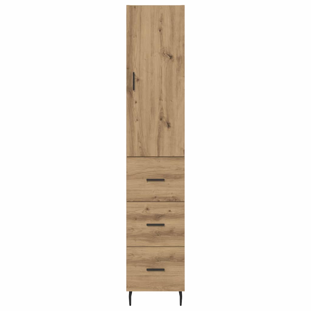 Skåp Artisan Ek med låda 34,5 x 34 x 180 cm