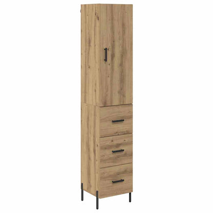 Skåp Artisan Ek med låda 34,5 x 34 x 180 cm
