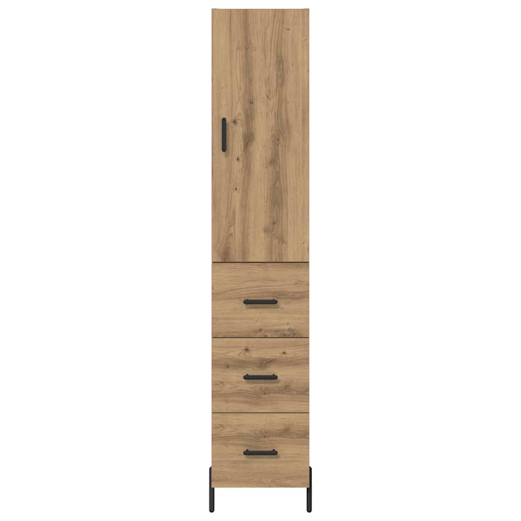 Skåp Artisan Ek med låda 34,5 x 34 x 180 cm