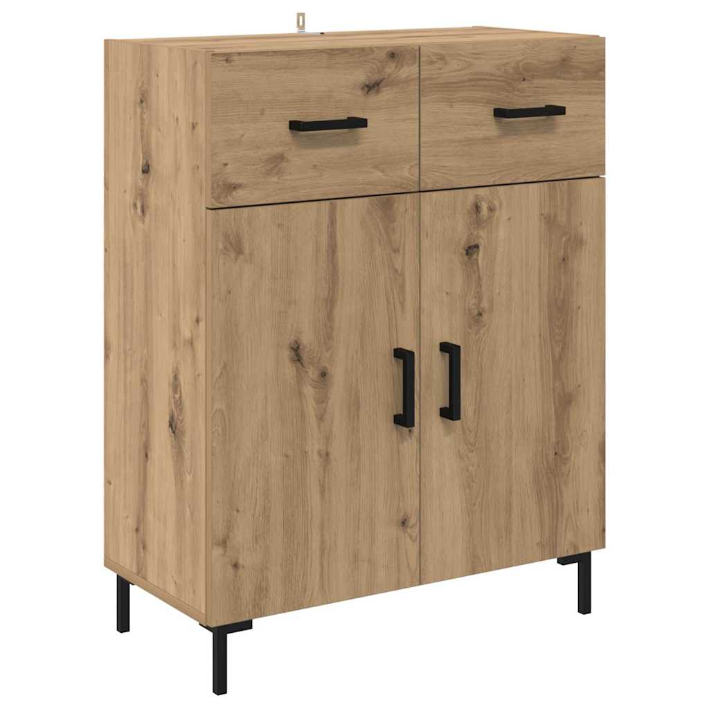Skåp Artisan Ek med låda 69,5 x 32,5 x 180 cm