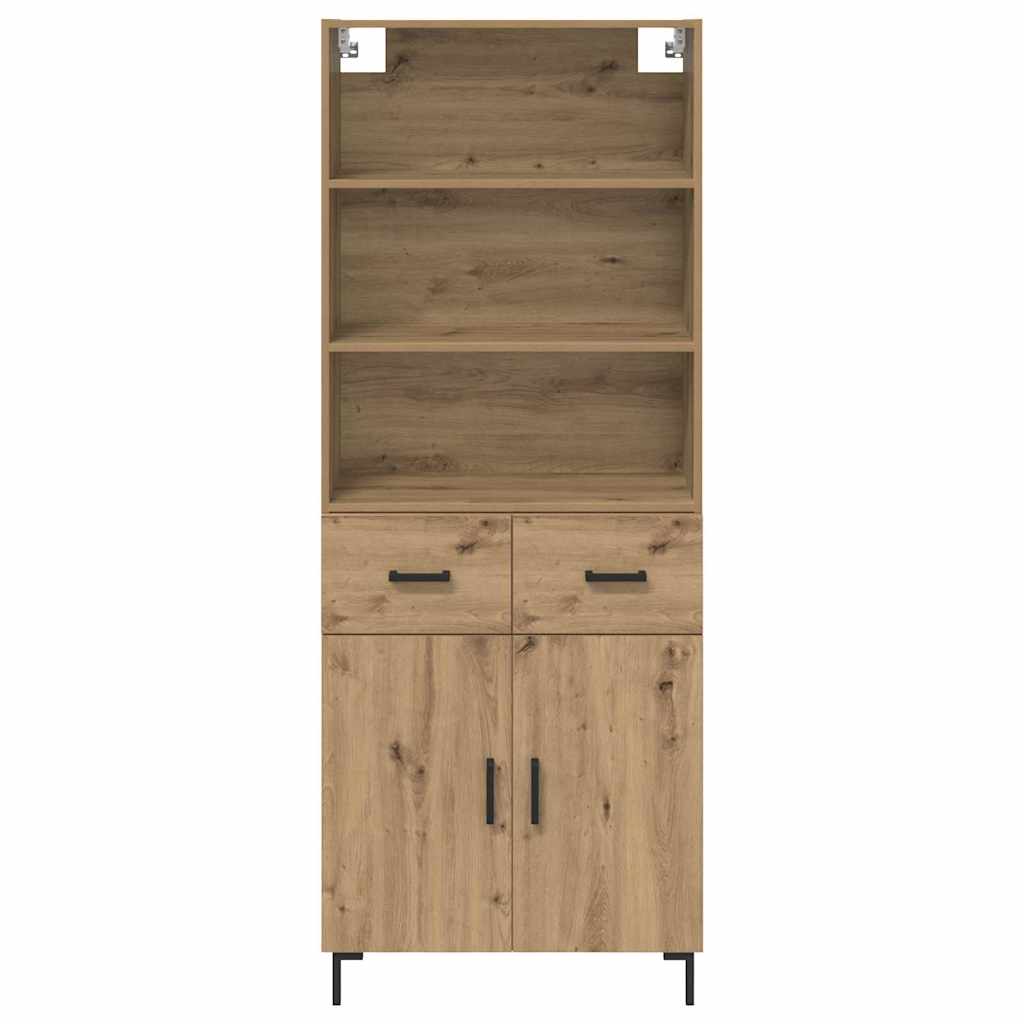 Skåp Artisan Ek med låda 69,5 x 32,5 x 180 cm
