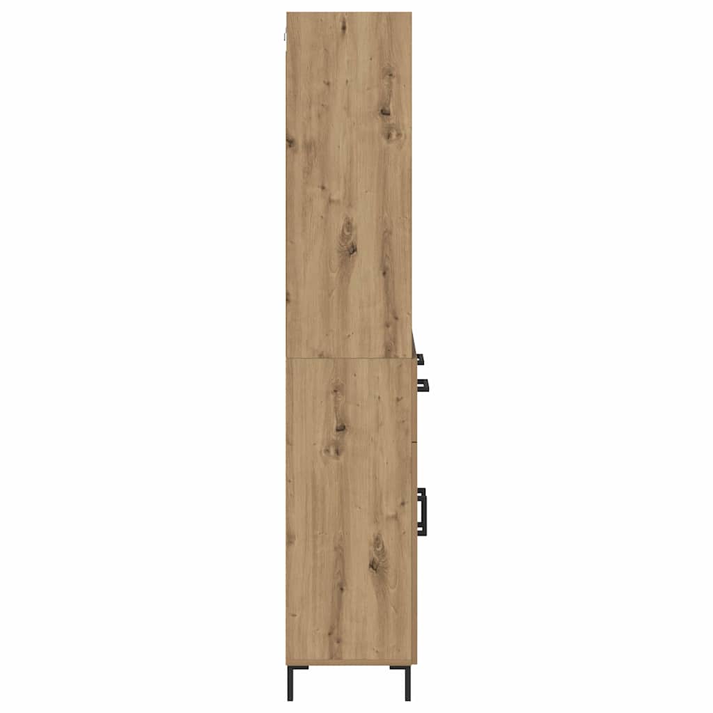Skåp Artisan Ek med låda 69,5 x 32,5 x 180 cm