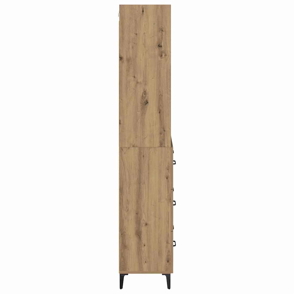 Skåp Artisan Ek med låda 69,5 x 34 x 180 cm