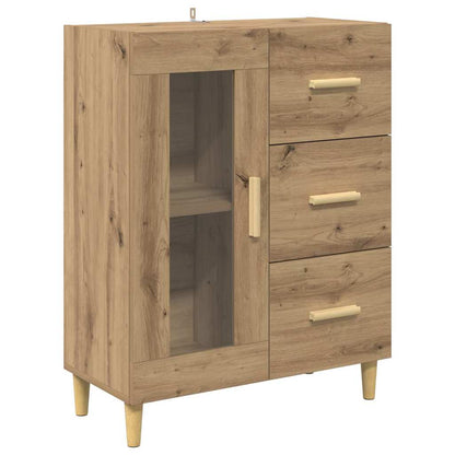 Skåp Artisan Ek med låda 69,5 x 32,5 x 180 cm