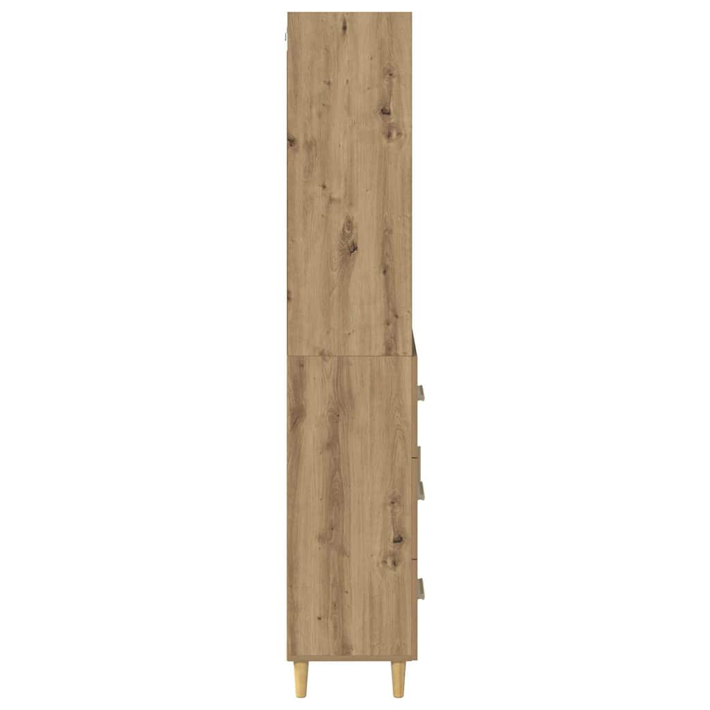Skåp Artisan Ek med låda 69,5 x 32,5 x 180 cm
