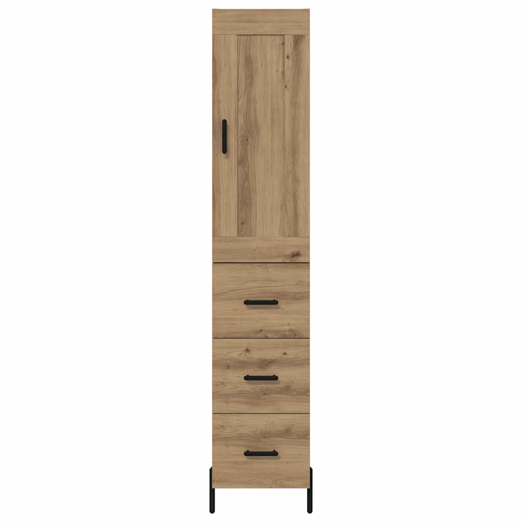 Skåp Artisan Ek med låda 34,5 x 34 x 180 cm