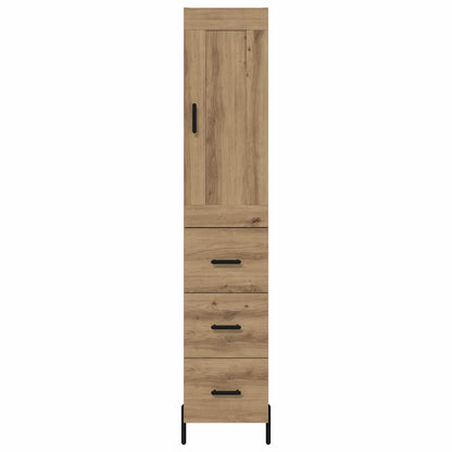 Skåp Artisan Ek med låda 34,5 x 34 x 180 cm