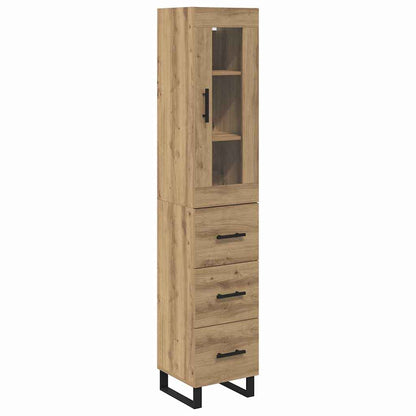 Skåp Artisan Ek med låda 69,5 x 34 x 180 cm