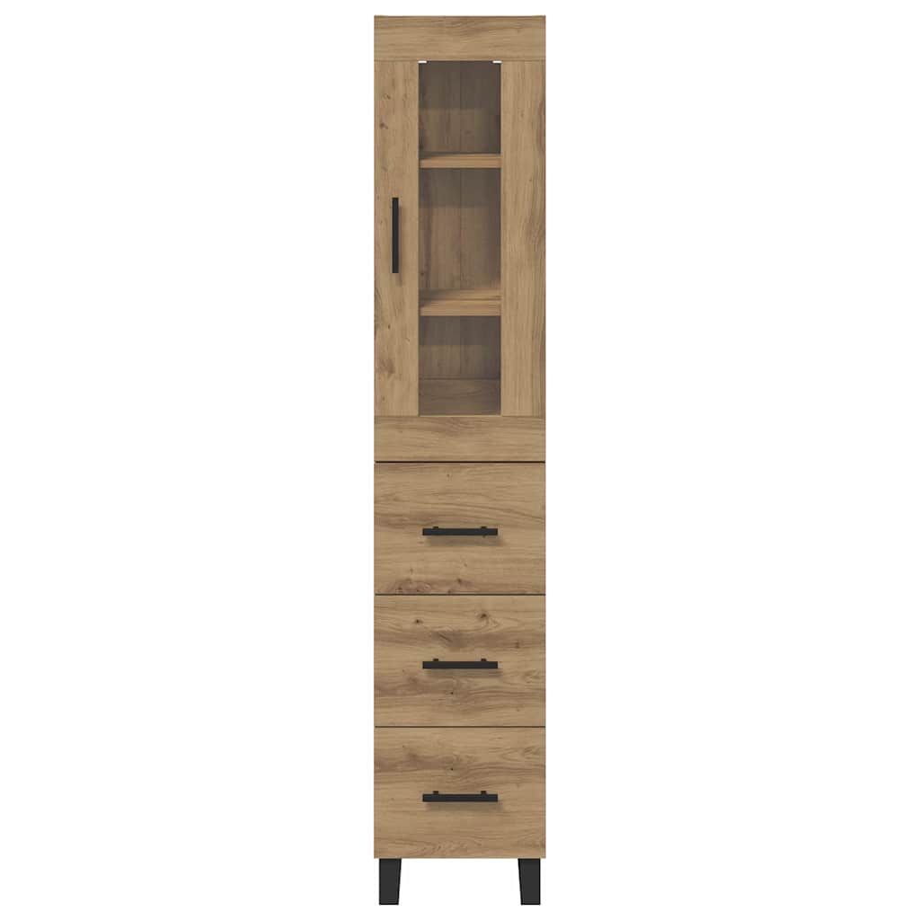Skåp Artisan Ek med låda 69,5 x 34 x 180 cm