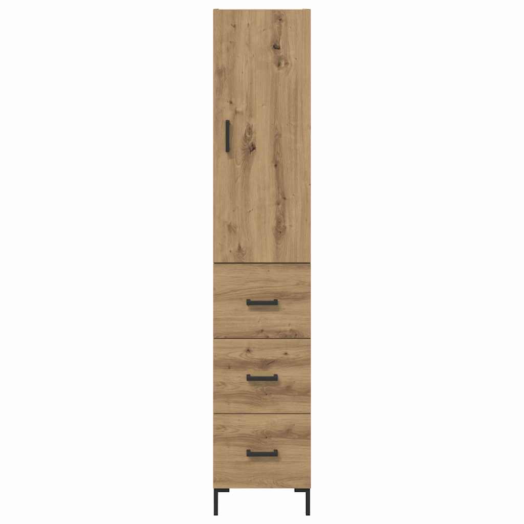 Skåp Artisan Ek med låda 69,5 x 34 x 180 cm