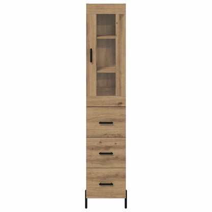 Skåp Artisan Ek med låda 34,5 x 34 x 180 cm