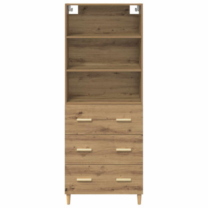 Skåp Artisan Ek med låda 69,5 x 32,5 x 180 cm