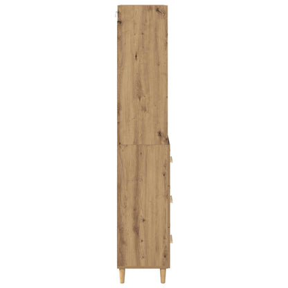 Skåp Artisan Ek med låda 69,5 x 32,5 x 180 cm