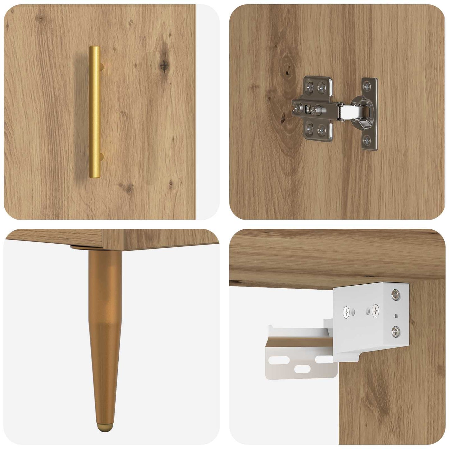 Skåp Artisan Ek 69,5 x 32,5 x 180 cm Konstruerat trä