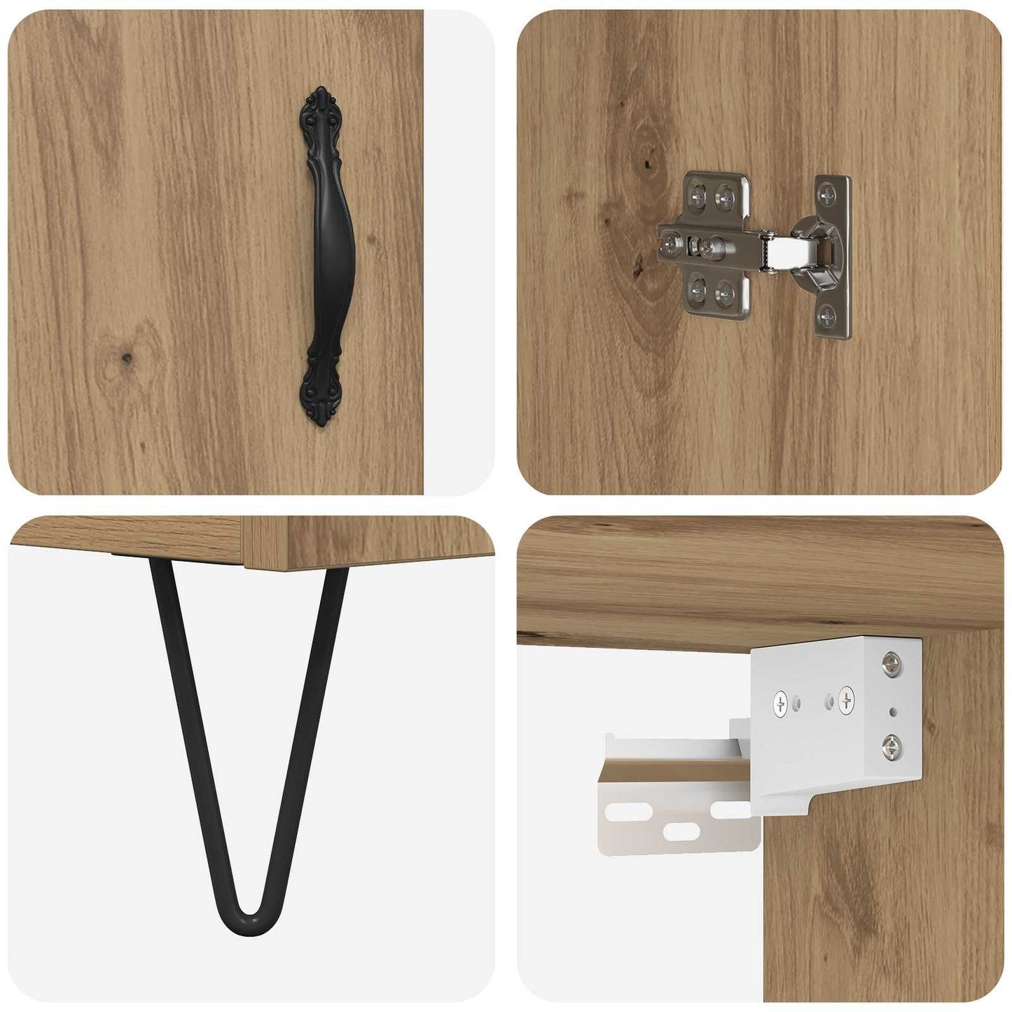 Skåp Artisan Ek 69,5 x 32,5 x 180 cm Konstruerat trä