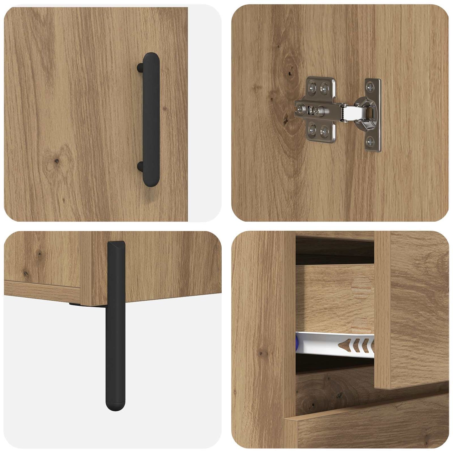 Skåp Artisan Ek 69,5 x 32,5 x 180 cm Konstruerat trä