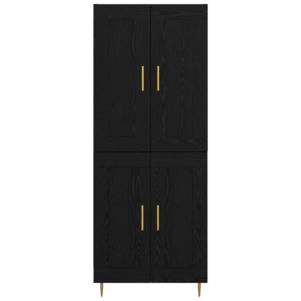 Skåp Svart Ek 69,5 x 34 x 180 cm Konstruerat trä