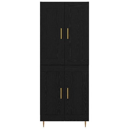 Skåp Svart Ek 69,5 x 34 x 180 cm Konstruerat trä