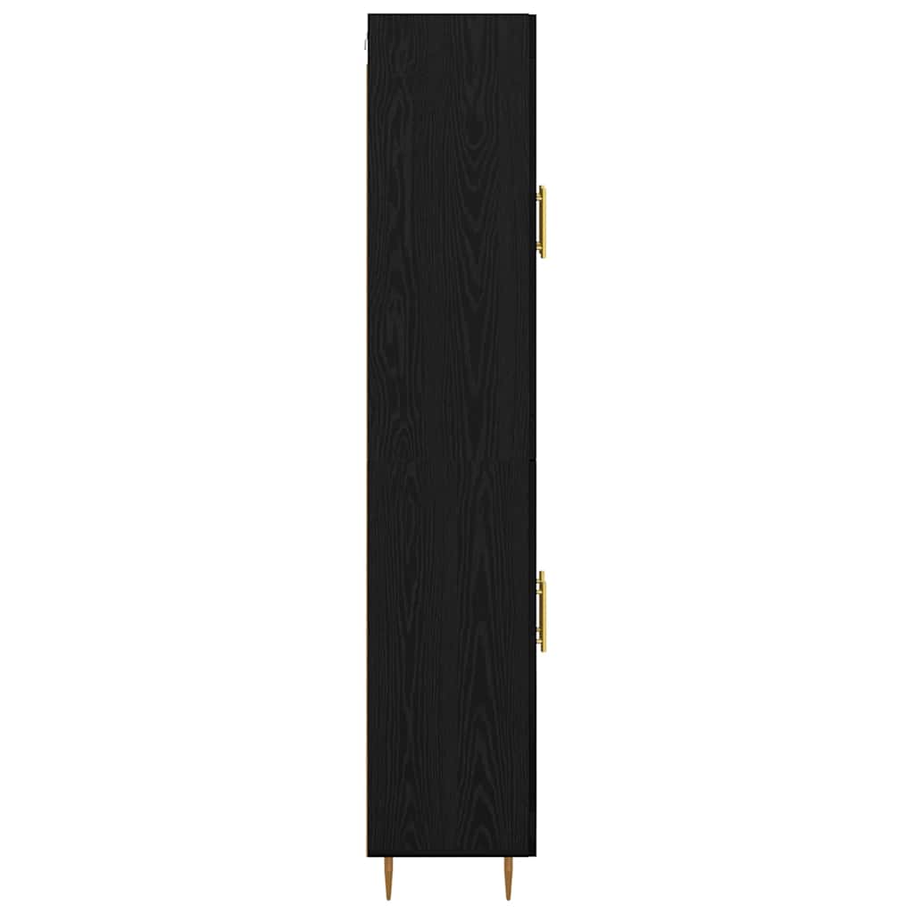 Skåp Svart Ek 69,5 x 34 x 180 cm Konstruerat trä