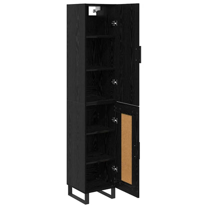 Skåp Svart Ek 34,5 x 34 x 180 cm Konstruerat trä
