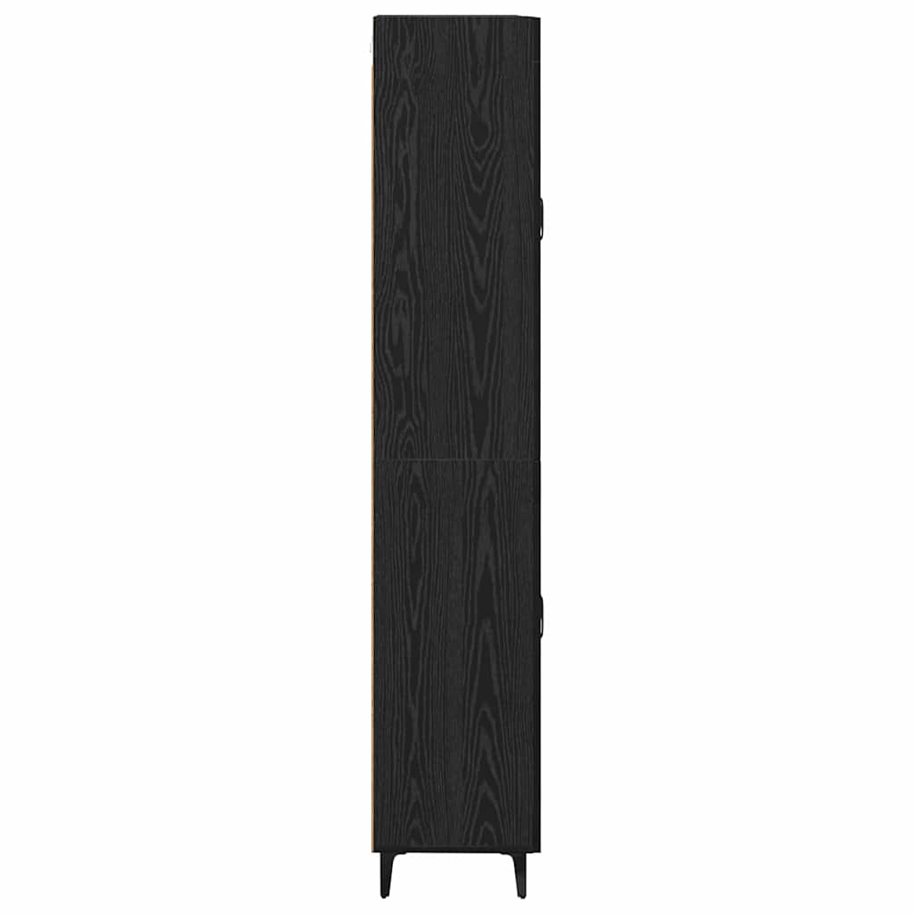 Skåp Svart Ek 69,5 x 34 x 180 cm