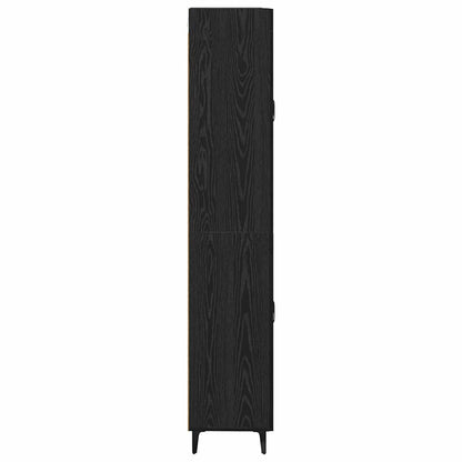 Skåp Svart Ek 69,5 x 34 x 180 cm