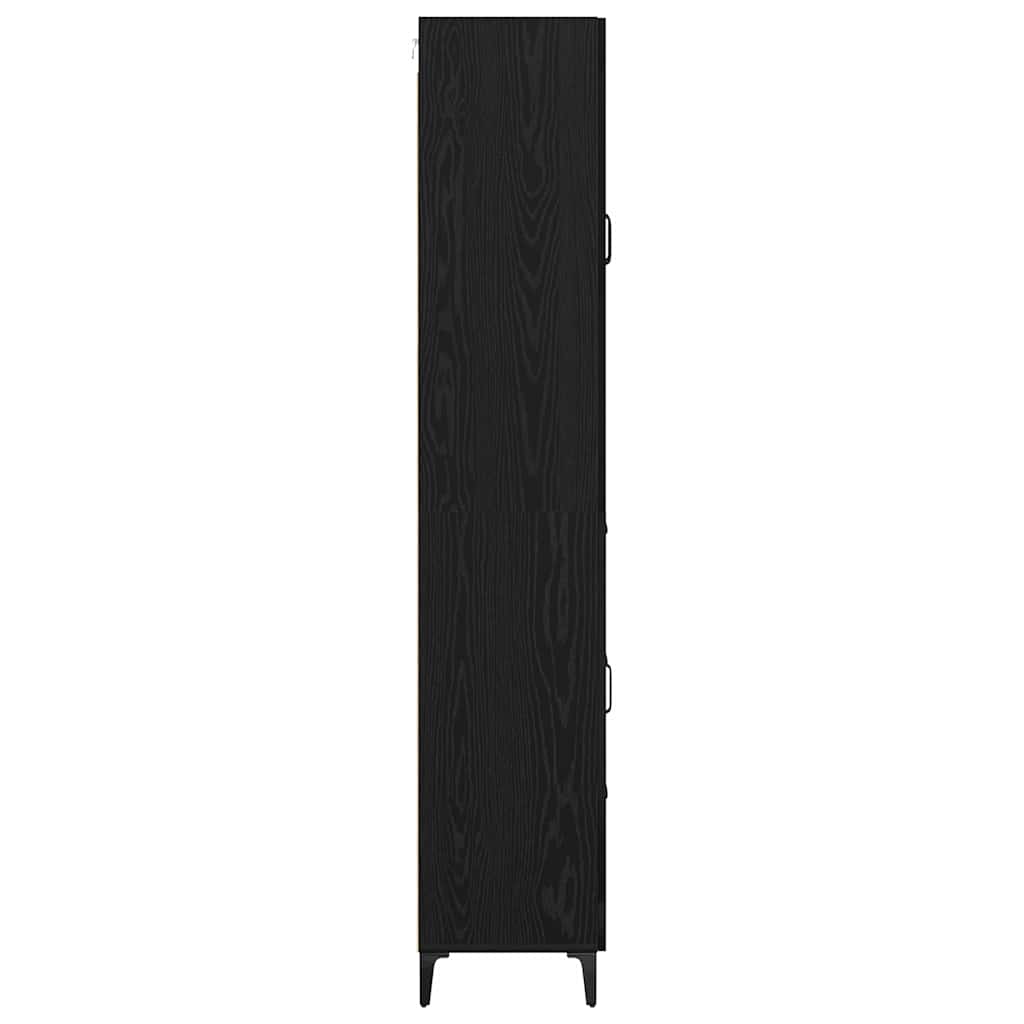 Skåp Svart Ek 69,5 x 34 x 180 cm