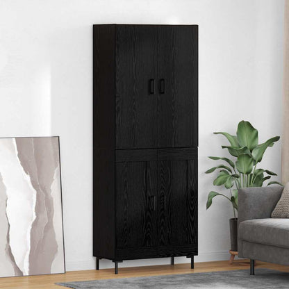 Skåp Svart Ek 69,5 x 34 x 180 cm