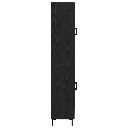 Skåp Svart Ek 69,5 x 34 x 180 cm