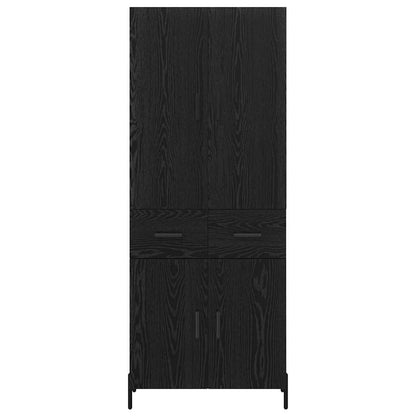Skåp Svart Ek 69,5 x 34 x 180 cm