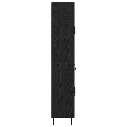 Skåp Svart Ek 69,5 x 34 x 180 cm