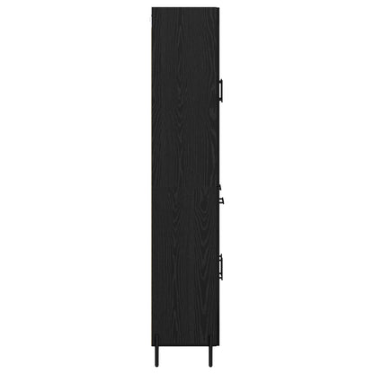 Skåp Svart Ek 69,5 x 34 x 180 cm
