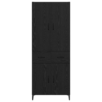 Skåp Svart Ek 69,5 x 34 x 180 cm