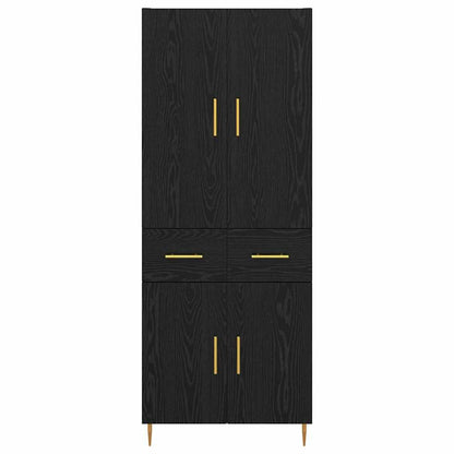 Skåp Väggmonterad Svart Ek 69,5 x 34 x 180 cm Konstruerat trä