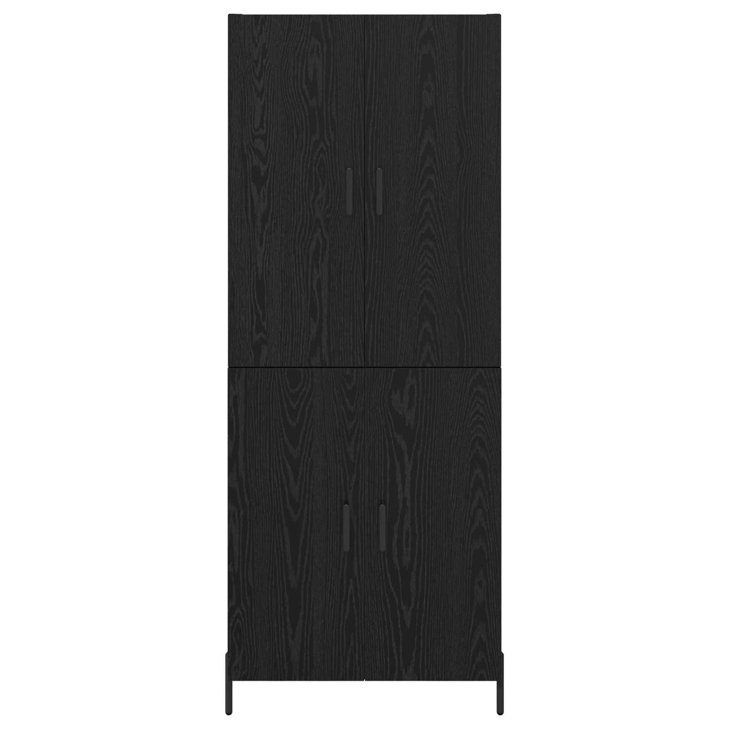Skåp Svart Ek 69,5 x 34 x 180 cm