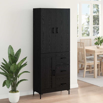 Skåp Svart Ek 69,5 x 34 x 180 cm