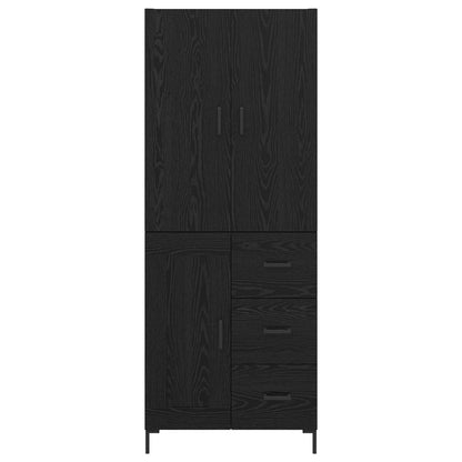 Skåp Svart Ek 69,5 x 34 x 180 cm