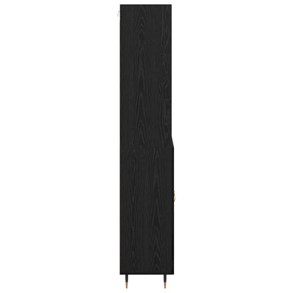 Skåp Svart Ek 69,5 x 34 x 180 cm