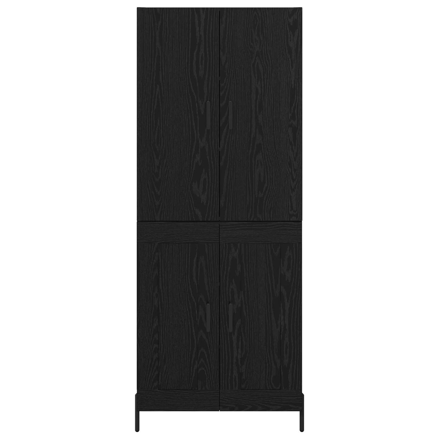 Skåp Svart Ek 69,5 x 34 x 180 cm