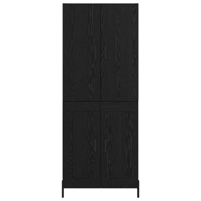 Skåp Svart Ek 69,5 x 34 x 180 cm