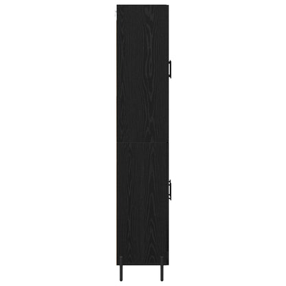 Skåp Svart Ek 69,5 x 34 x 180 cm