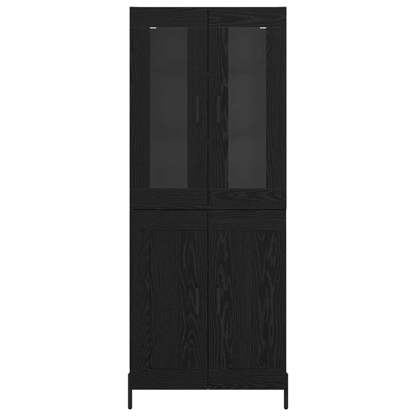 Skåp Svart Ek 69,5 x 34 x 180 cm