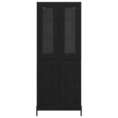 Skåp Svart Ek 69,5 x 34 x 180 cm