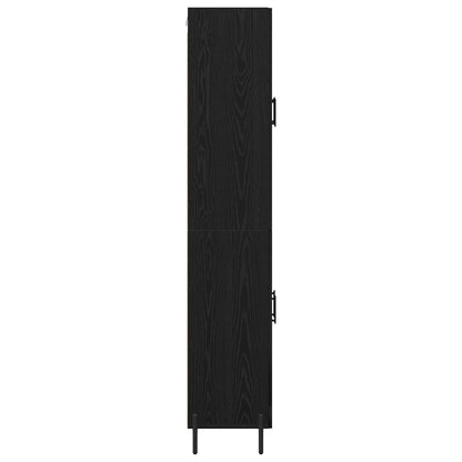 Skåp Svart Ek 69,5 x 34 x 180 cm