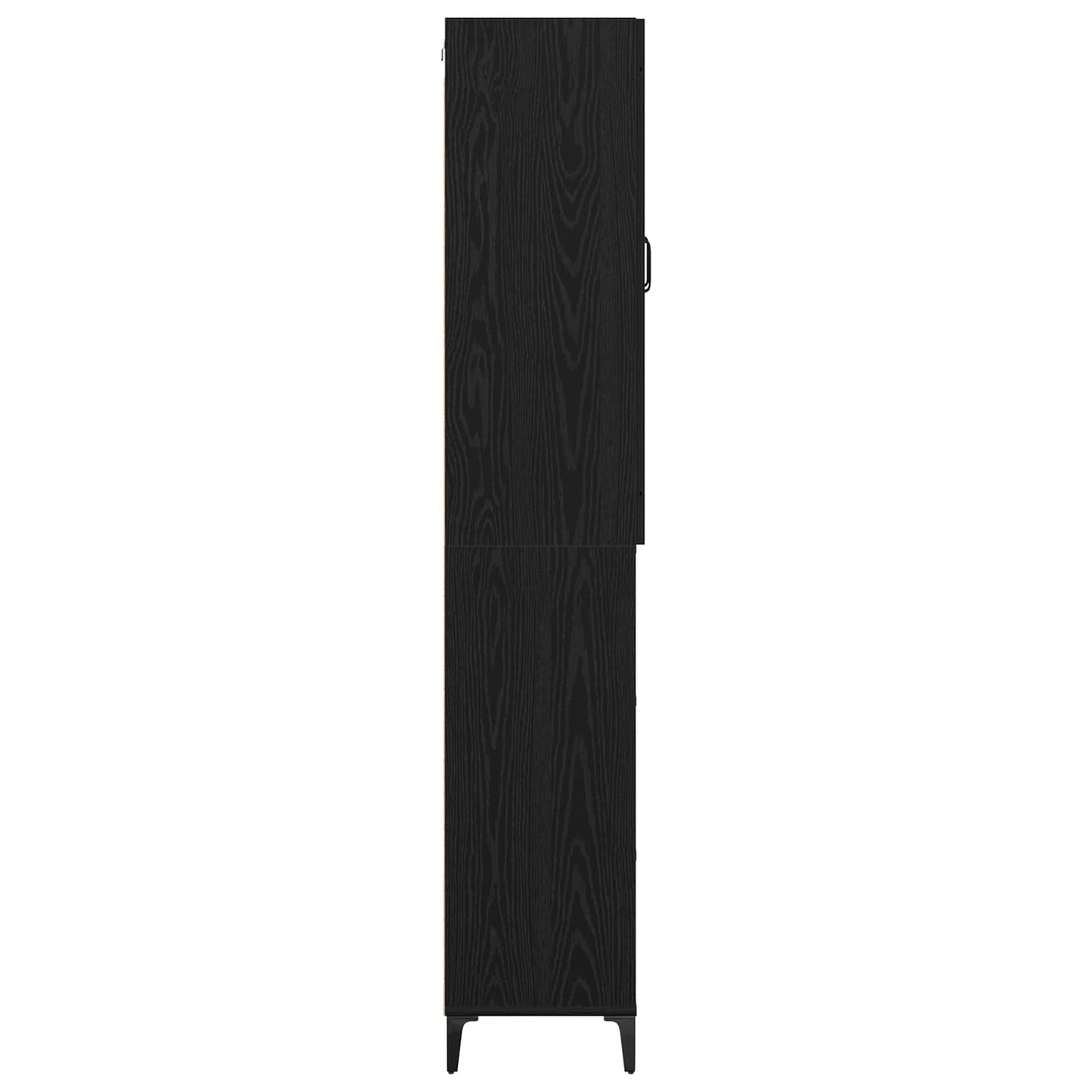 Skåp Svart Ek 69,5 x 34 x 180 cm
