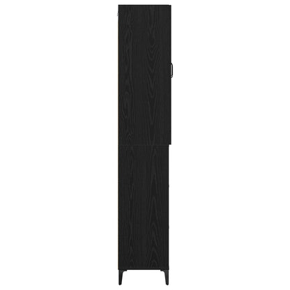 Skåp Svart Ek 69,5 x 34 x 180 cm