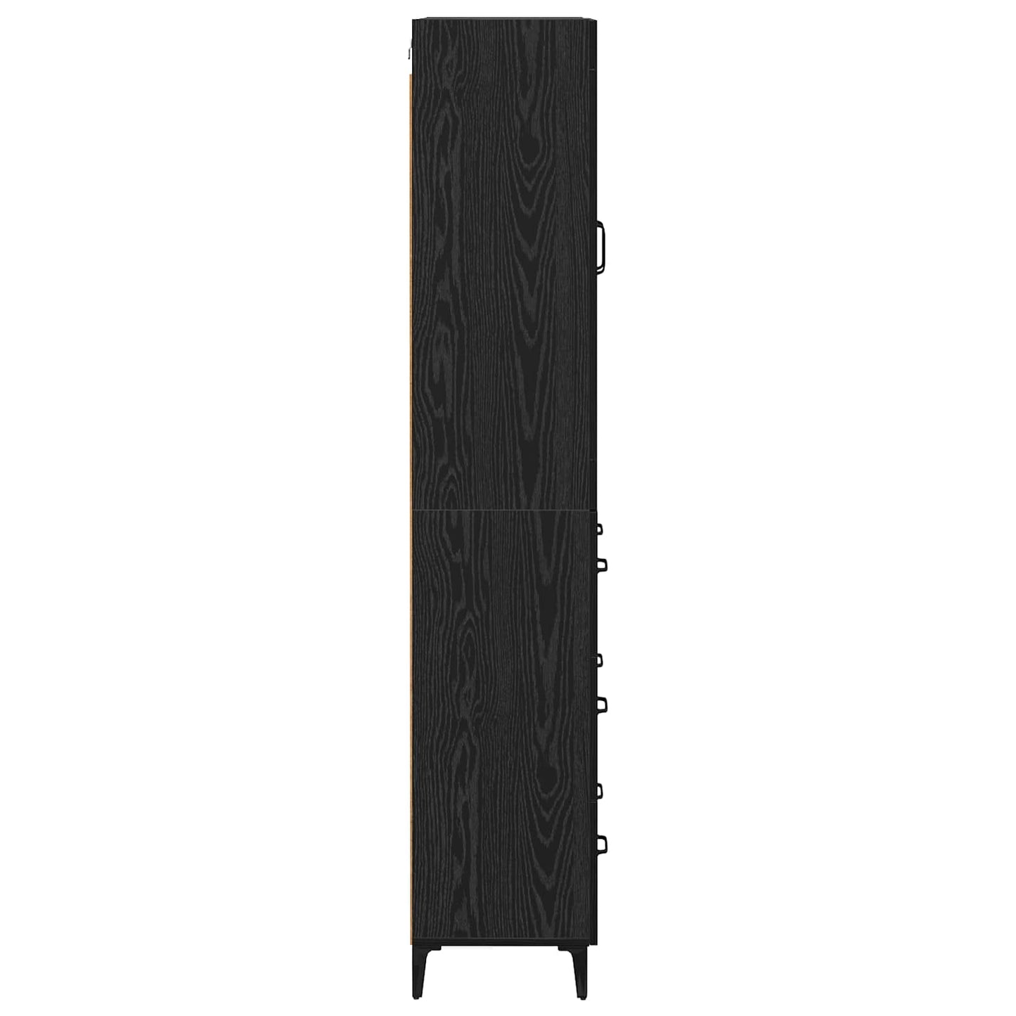 Skåp Svart Ek 69,5 x 34 x 180 cm